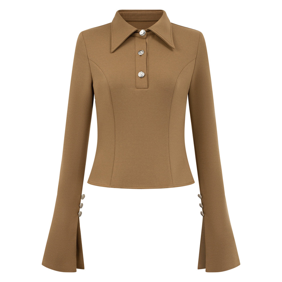 Twilight Collared Button Top
