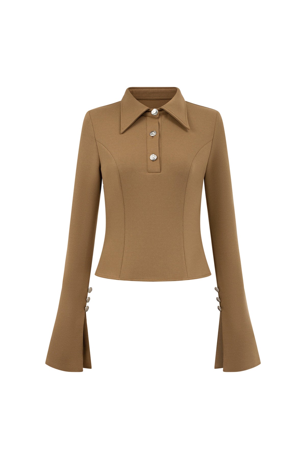 Twilight Collared Button Top