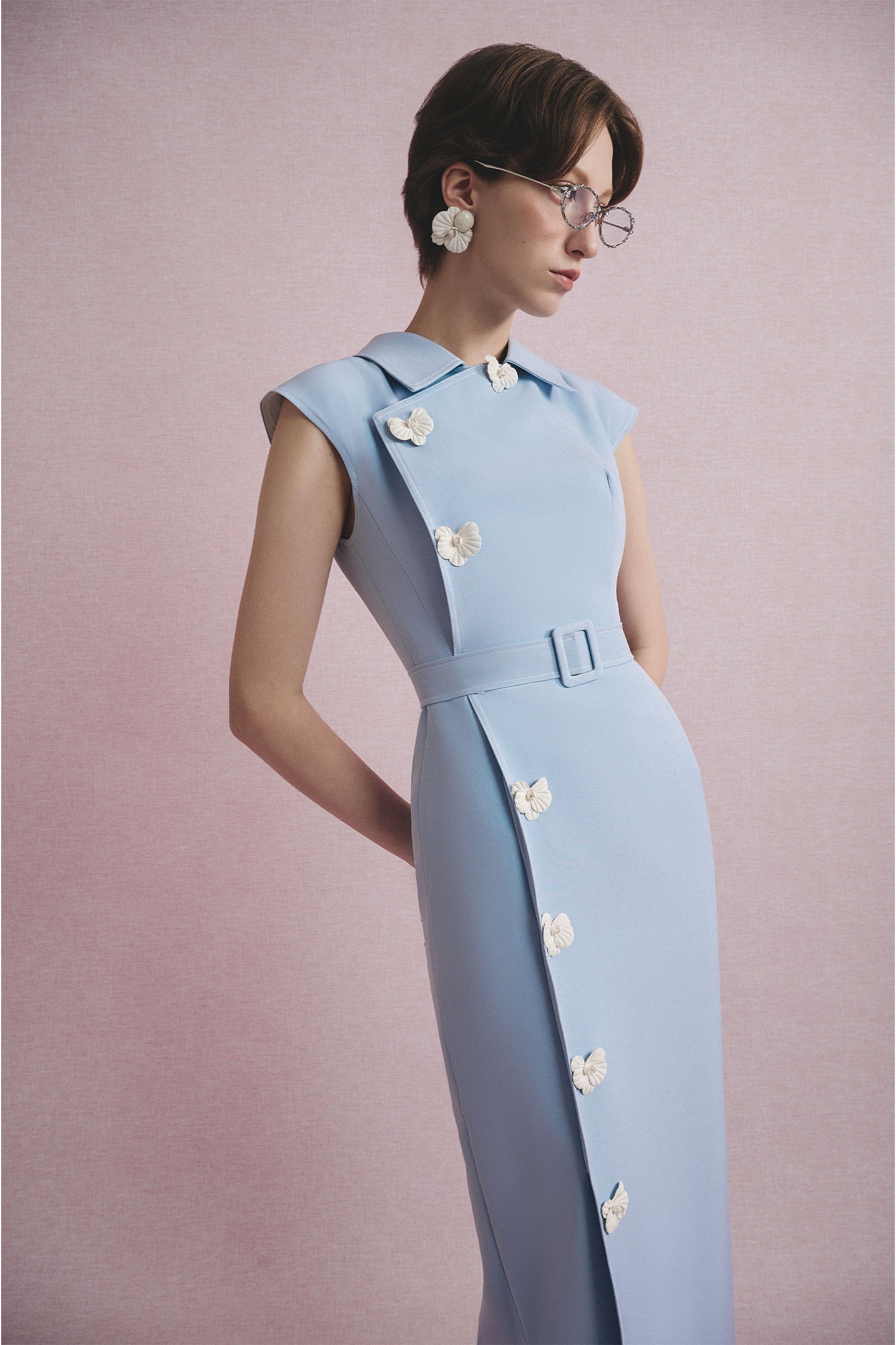 Posoin Button Midi Dress