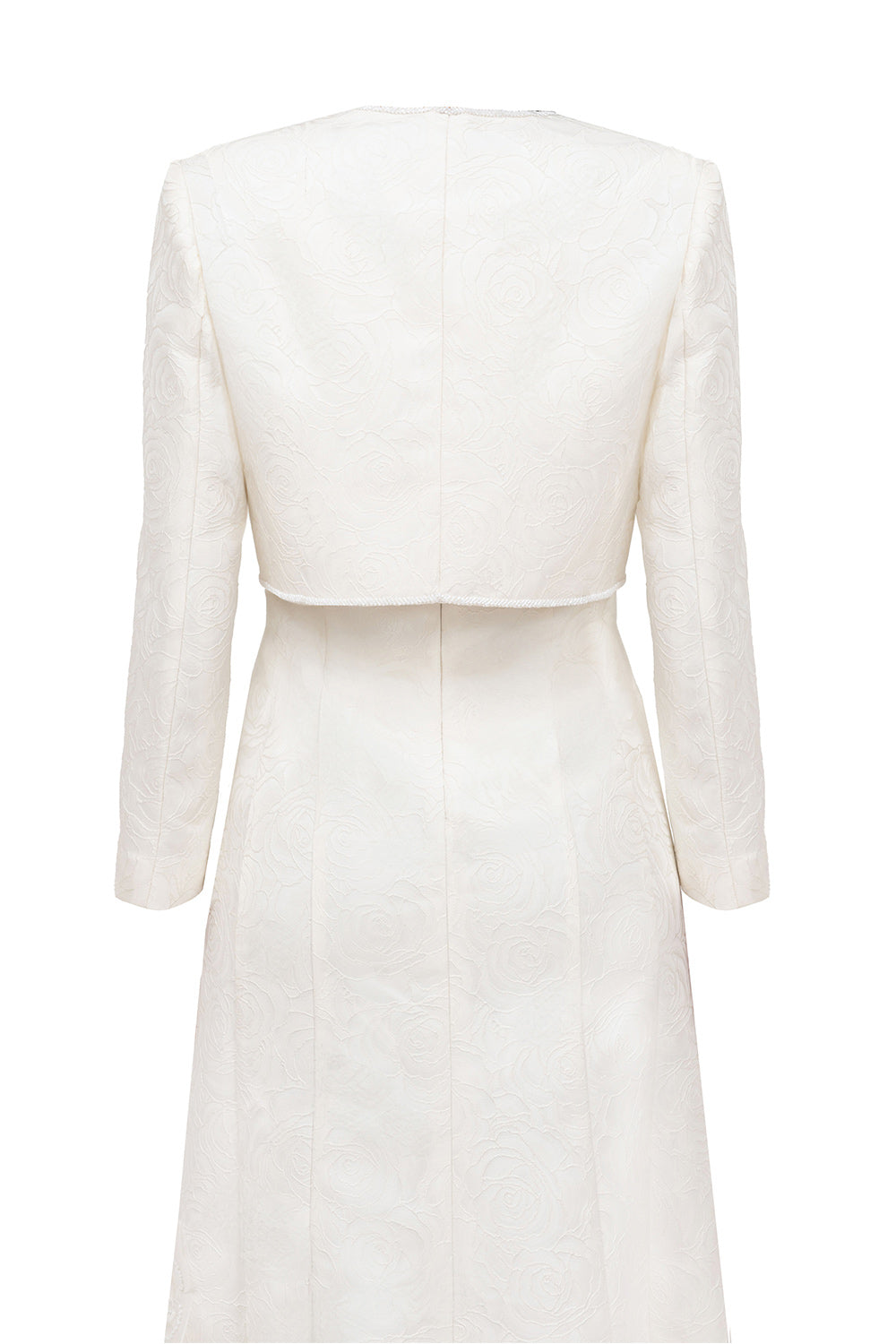 Rosalie A-line Long Sleeved Jacquard Calf Length Set