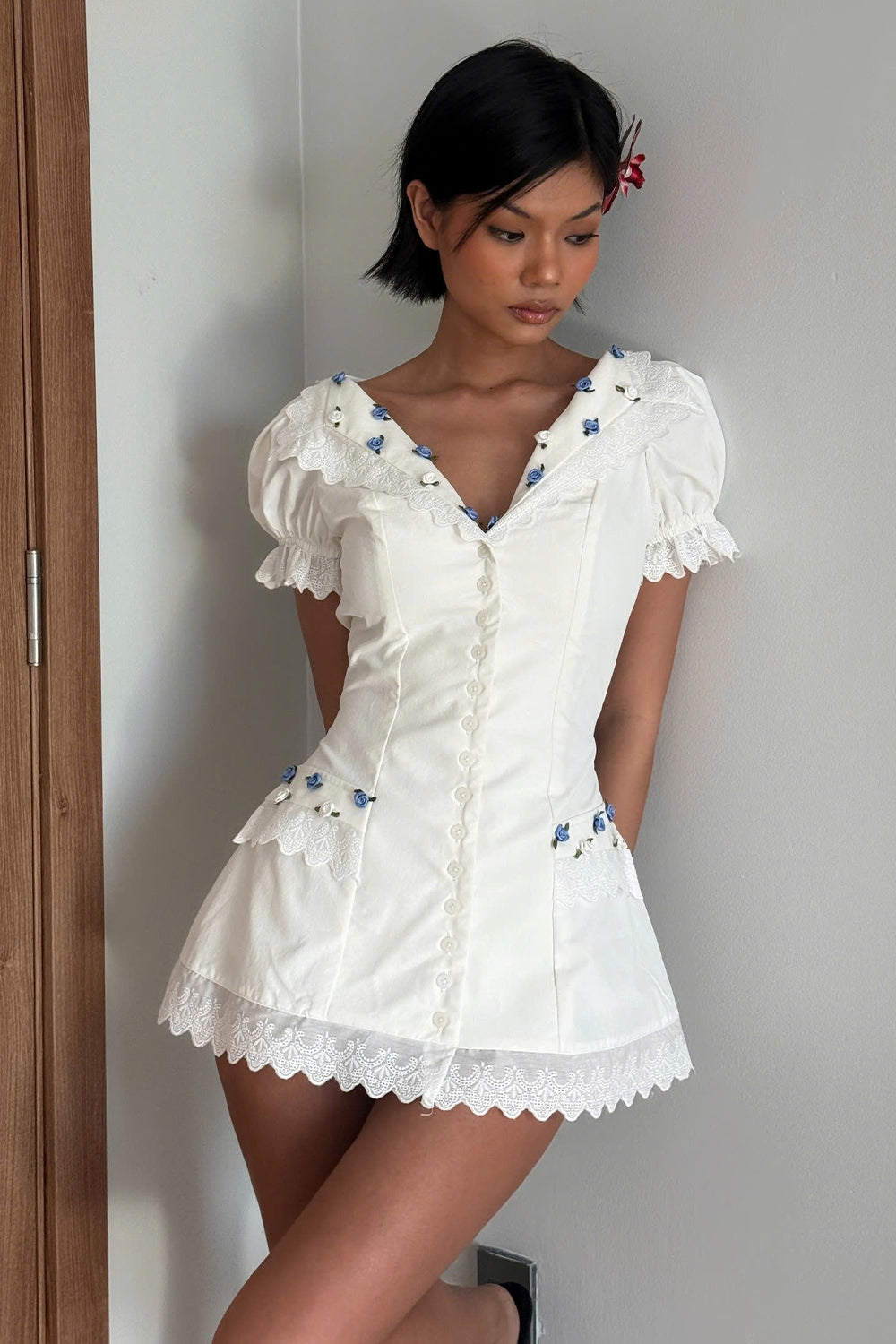 Iris V-Neck Mini Dress