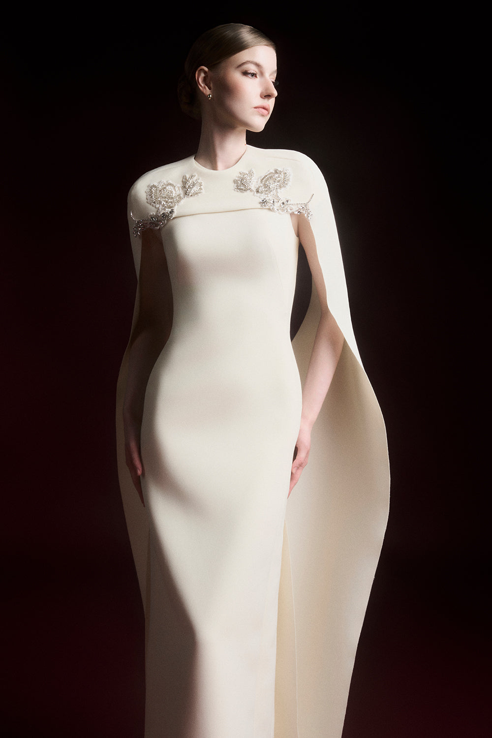 Nyxelle Cape Sleeve Maxi Dress