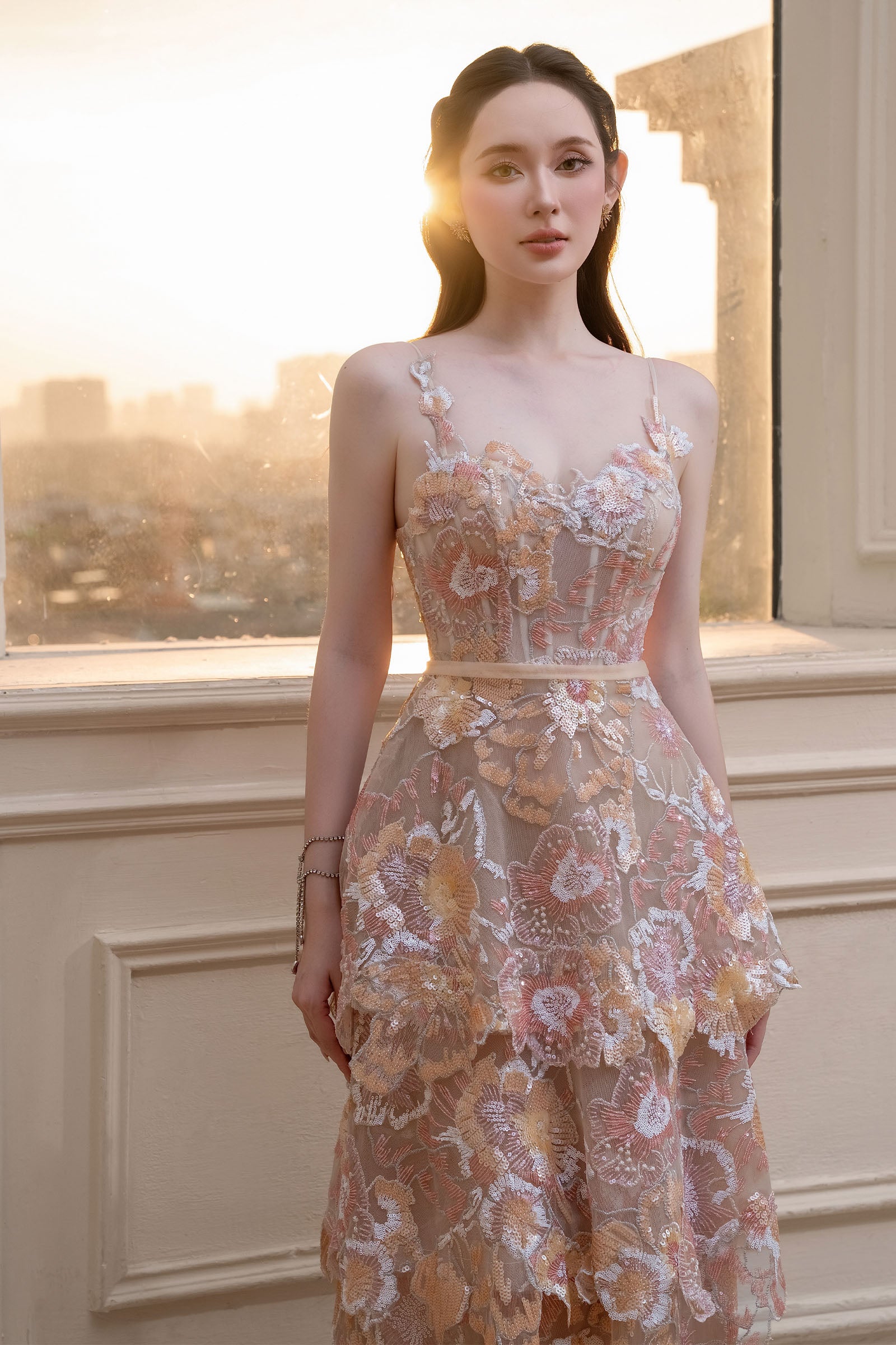 Elora Embroidery Maxi Dress