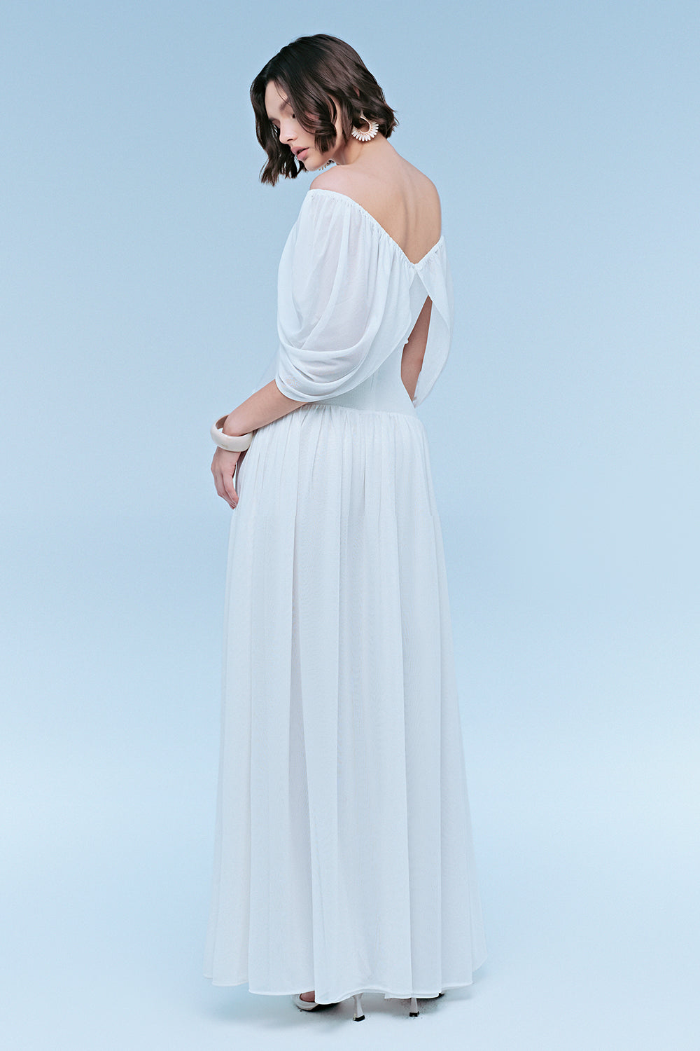 Orchid Batwing Sleeve Maxi Dress