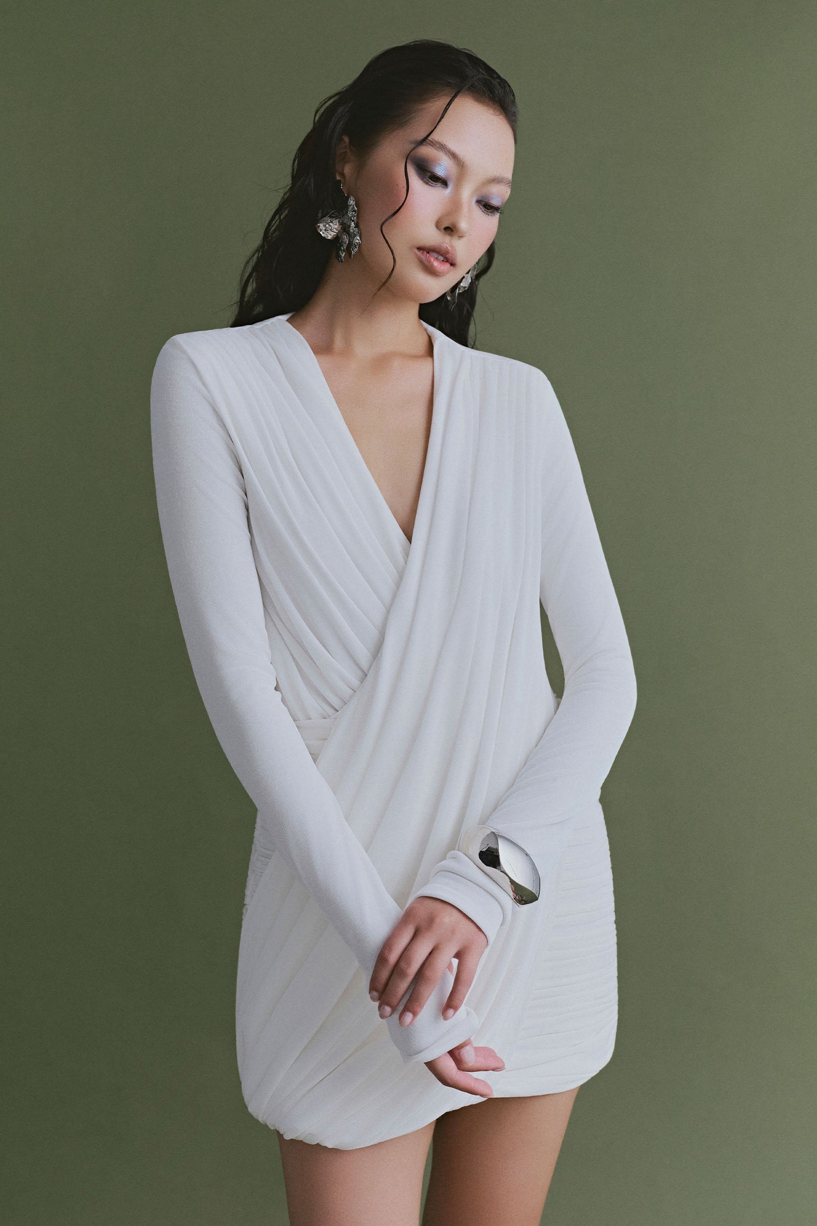 Quartz Crossover Mini Dress