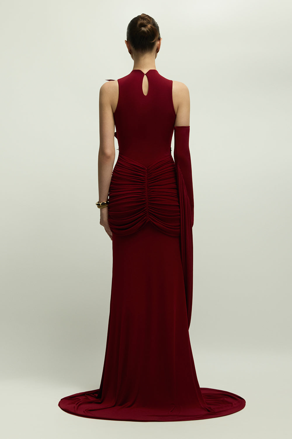 Voltaire Glove Sleeve Applique Maxi Dress