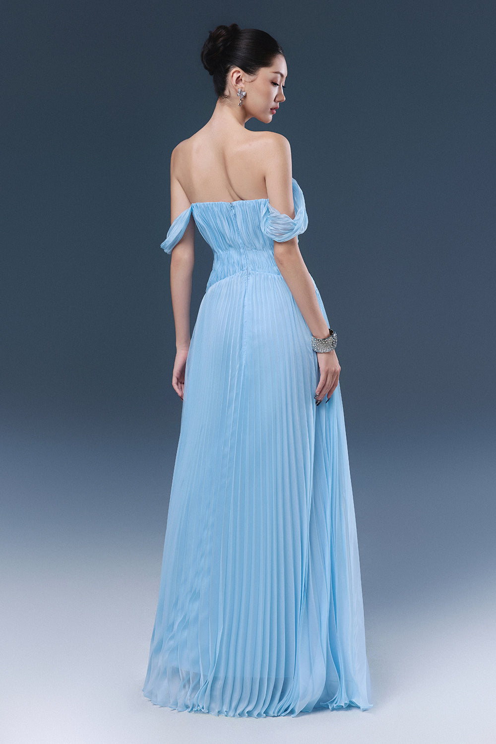 Clover Pleated Maxi Dress