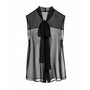 Nishia Straight Tie Neck Chiffon Shirt