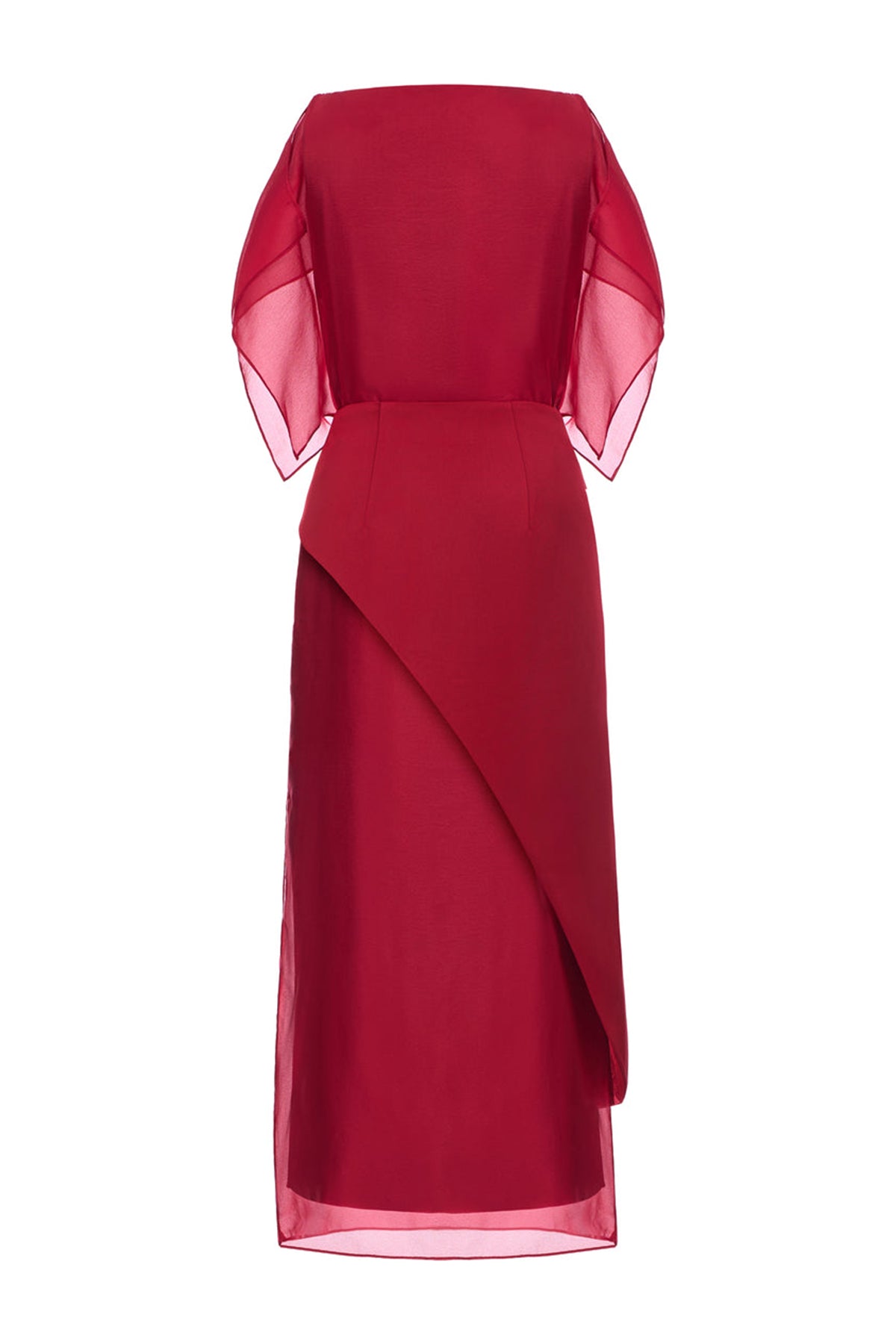 Scarlett Butterfly Sleeve Silk Midi Dress