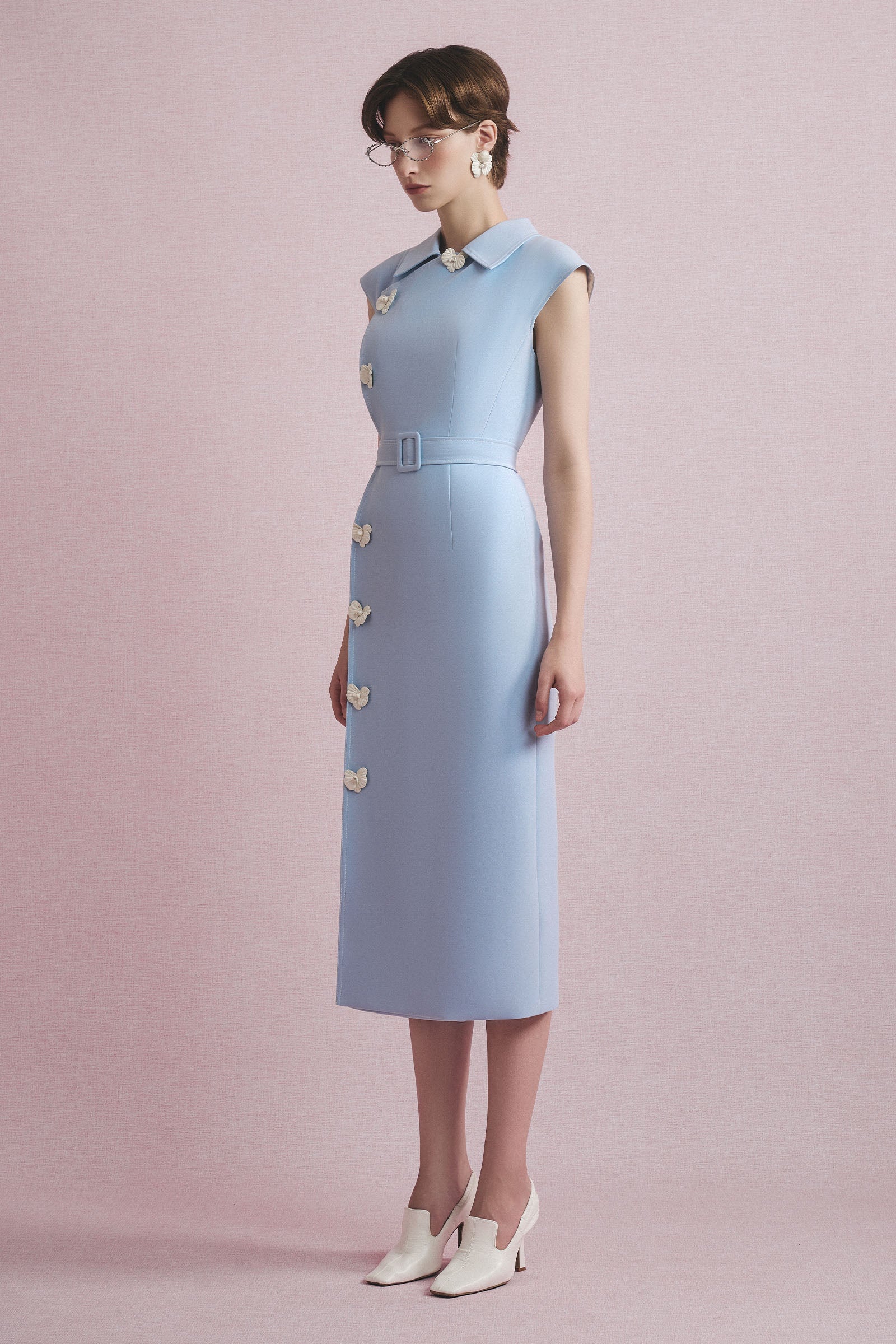 Posoin Button Midi Dress