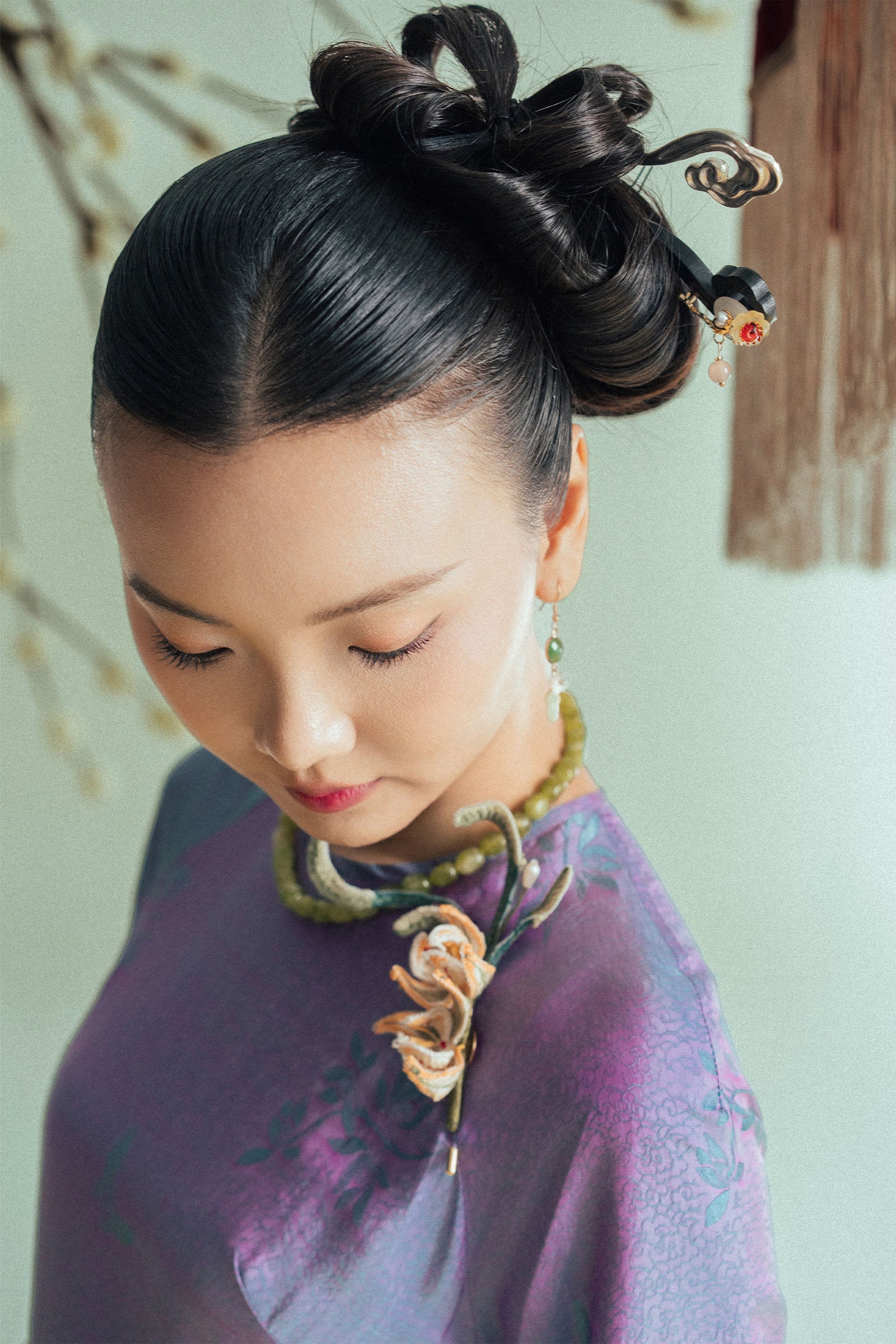 Lan Cam Straight Ao Dai Set