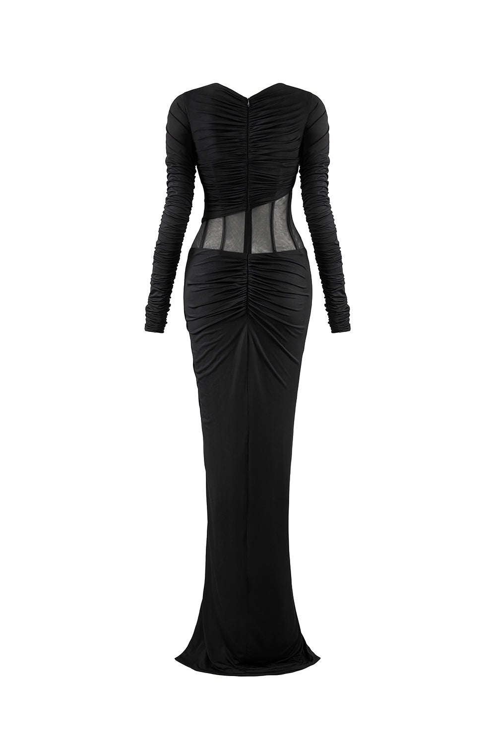 Gianna Slit Corset Waist Spandex Long Length Dress