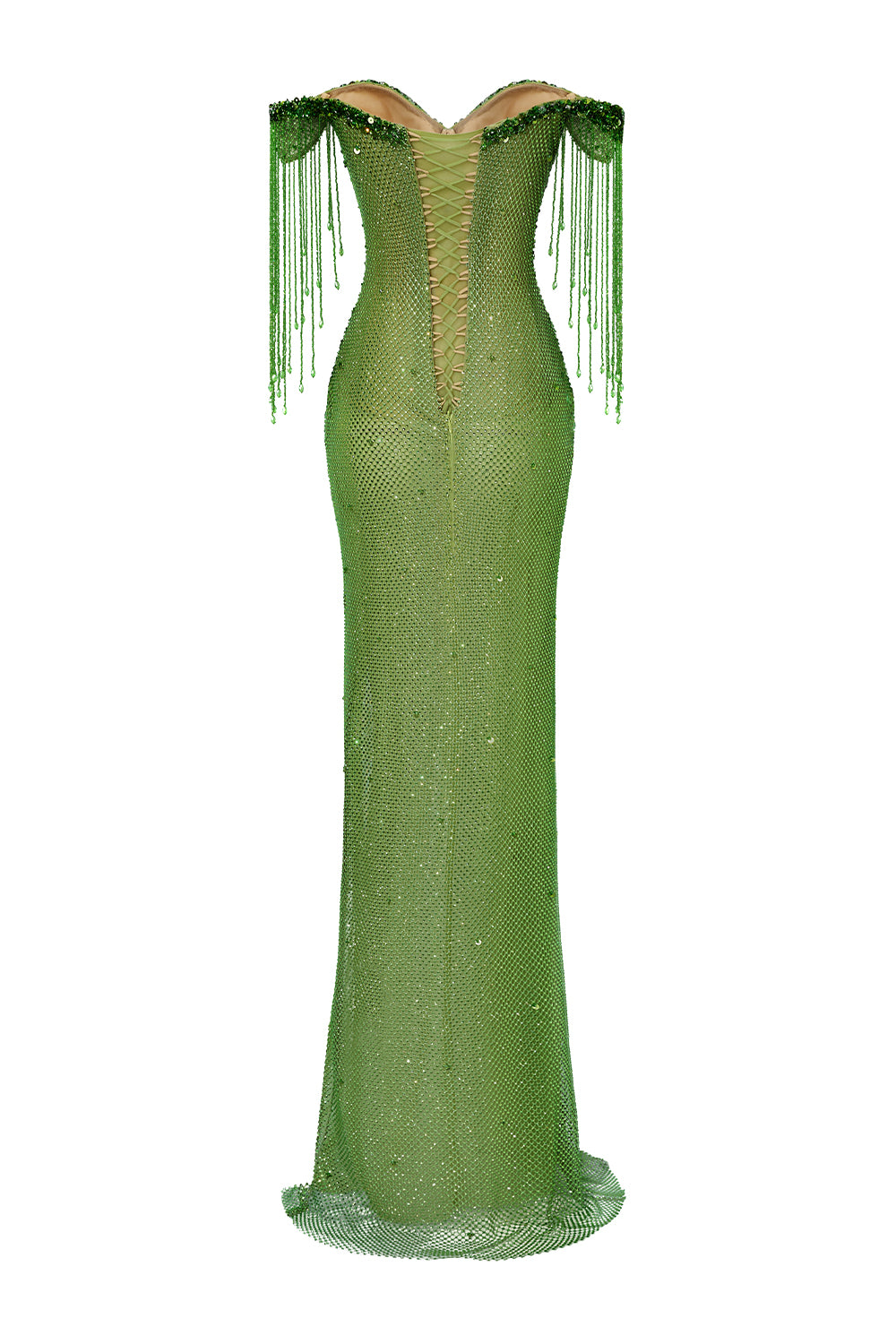 Cillian Sheath Off-Shoulder Mesh Floor Length Dress