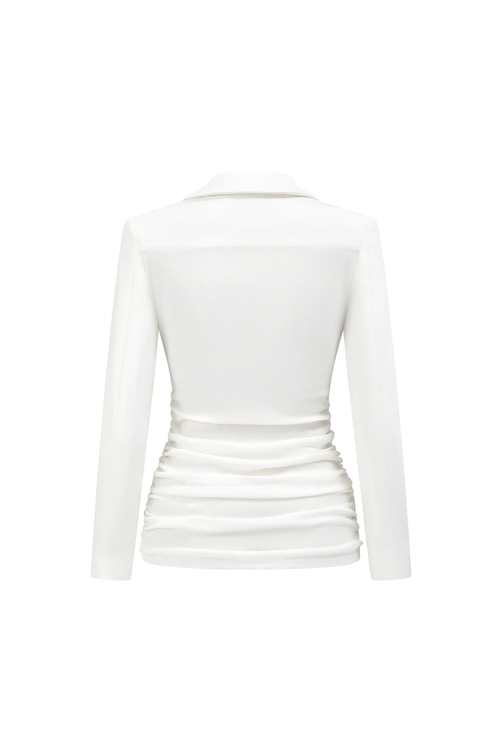 Jemmia Gathered Cowl Neck Cotton Blend Top