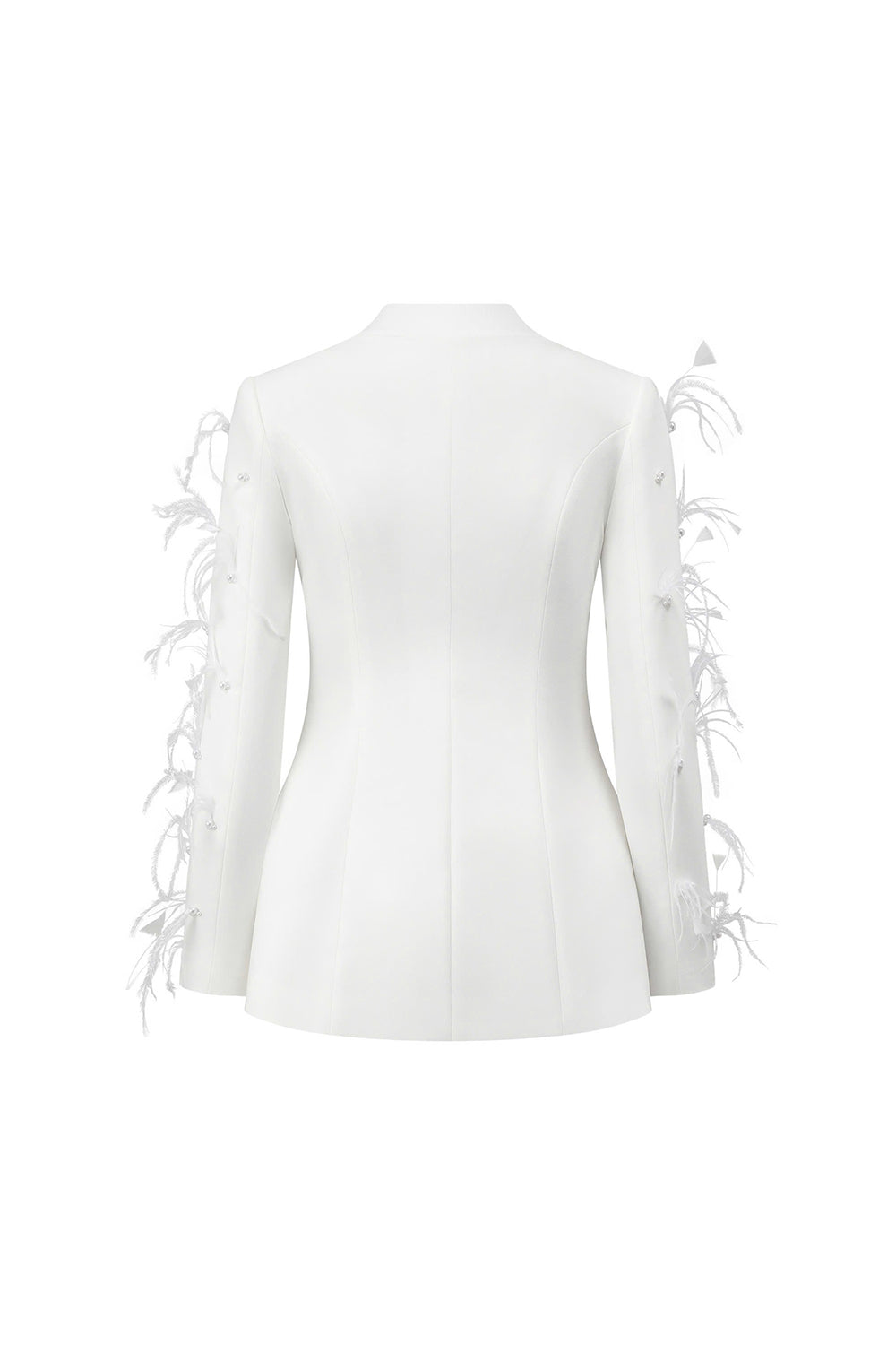 Jane Sheath Feather Cotton Blend Blazer