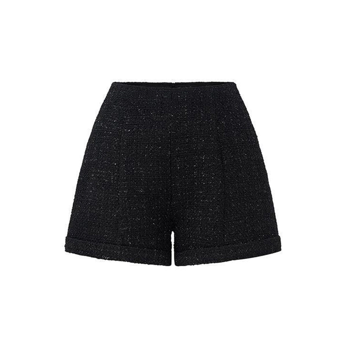 Jade Straight Basic Tweed Mini Shorts
