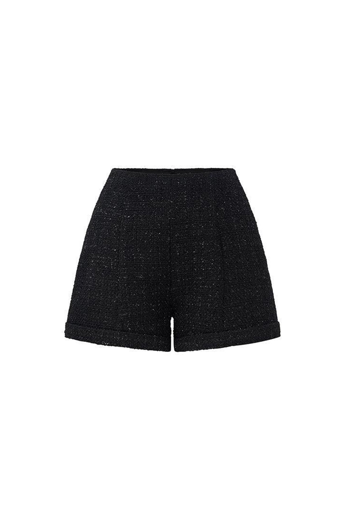 Jade Straight Basic Tweed Mini Shorts