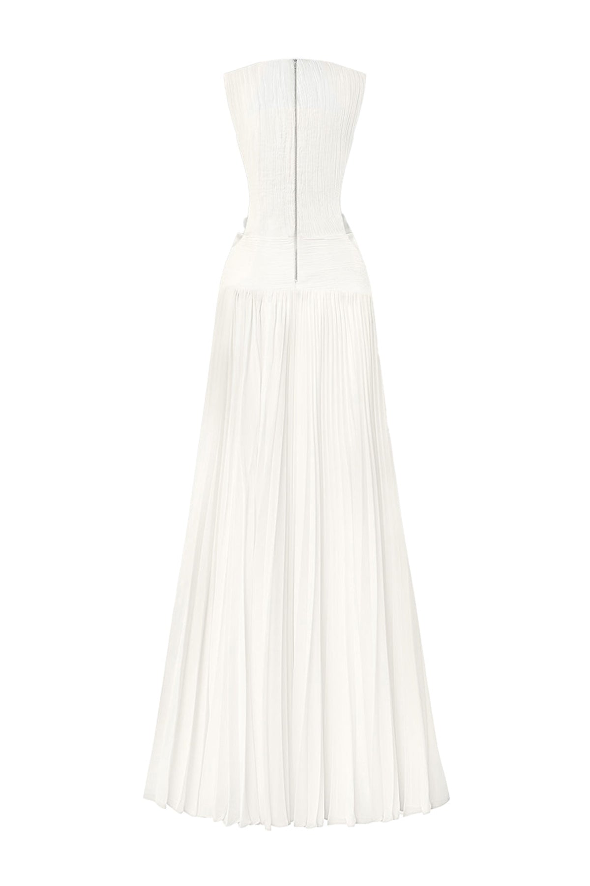 Ocean Bloom Drop Waist Cut-Out Chiffon Floor Length Dress