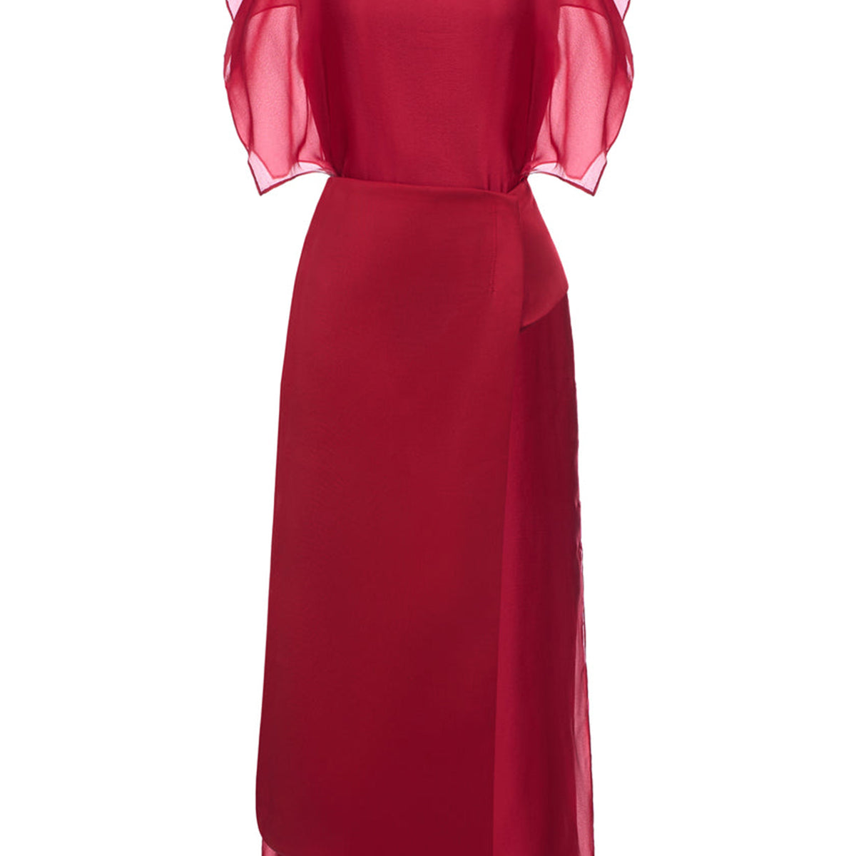 Scarlett Butterfly Sleeve Silk Midi Dress