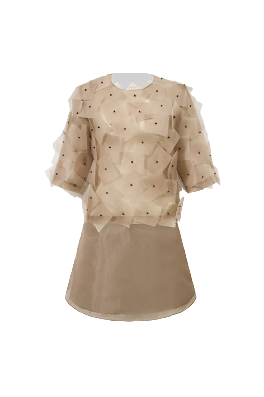 Rodney A-line Round Neck Organza Mini Set