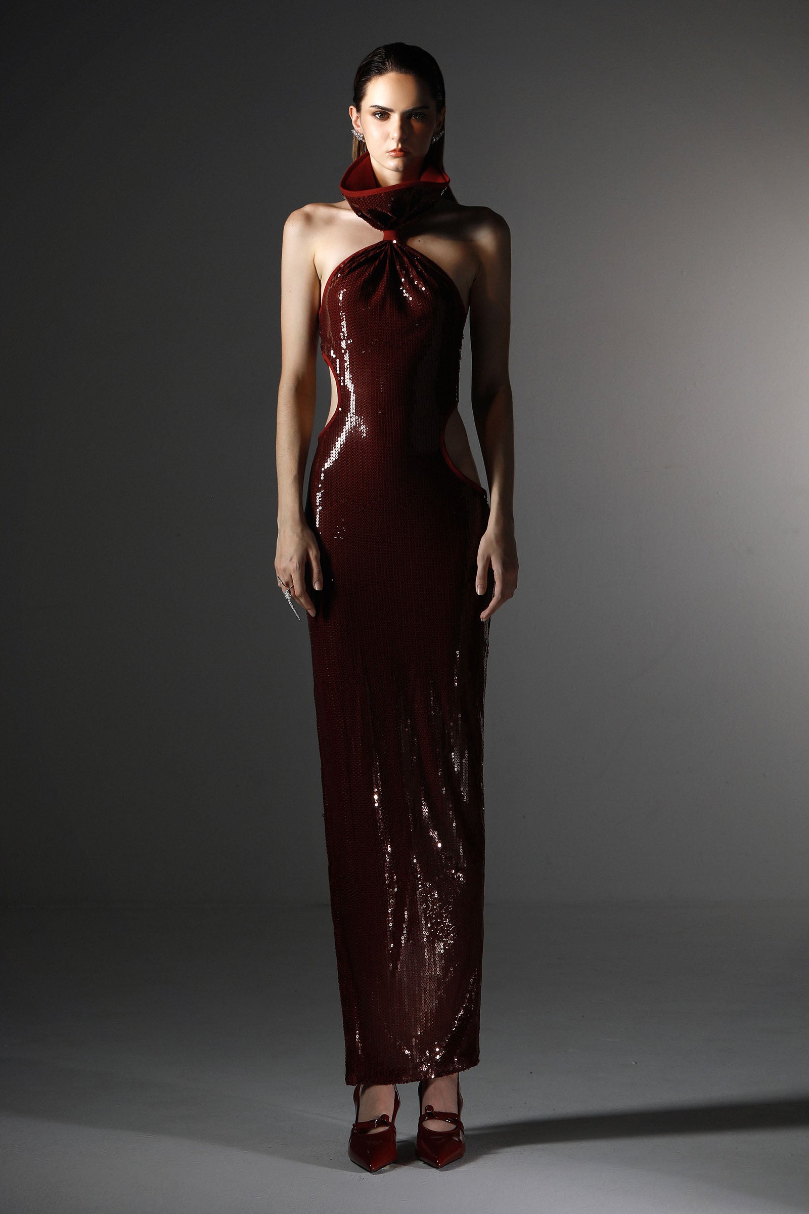 Aura Halter Maxi Dress