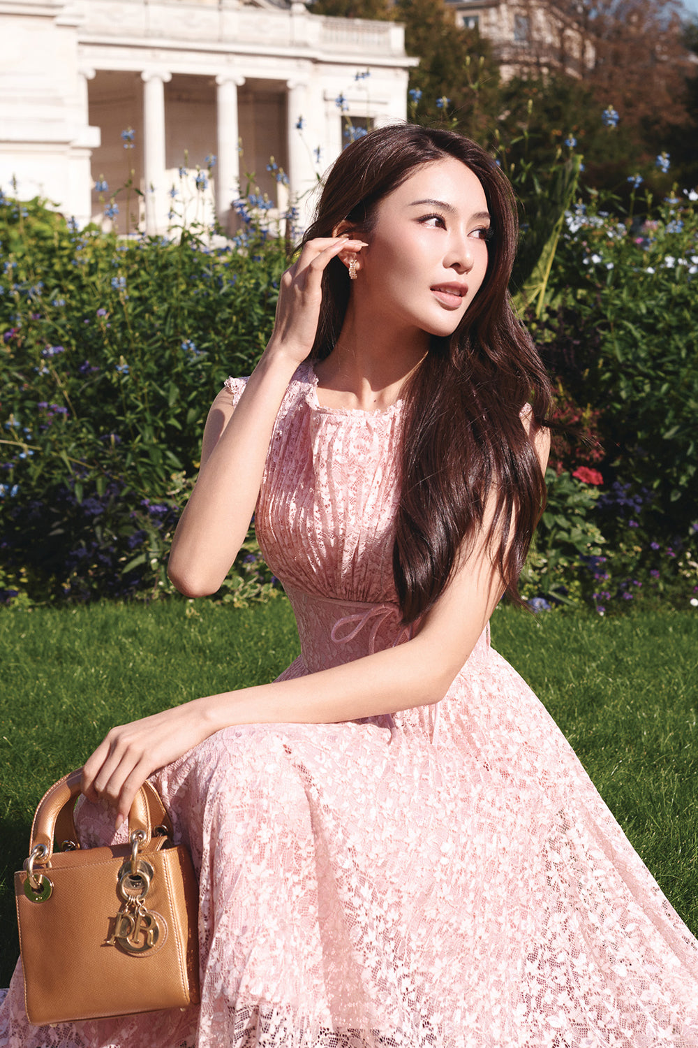 Orchid A-line Midi Dress