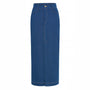 Joanna Pencil Front Slit Cotton Denim Midi Skirt