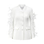 Jane Sheath Feather Cotton Blend Blazer
