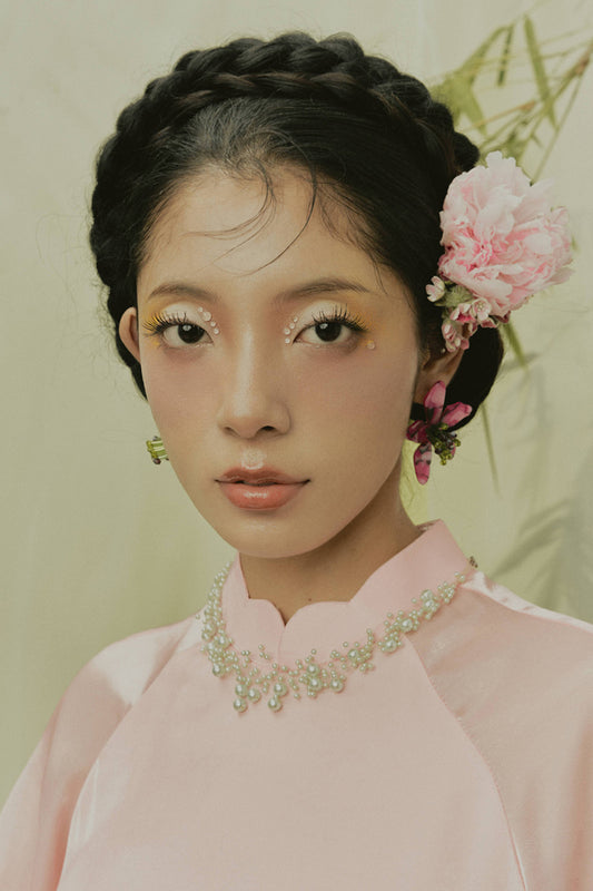 Ngu Yen Straight Embroidery Ao Dai Set