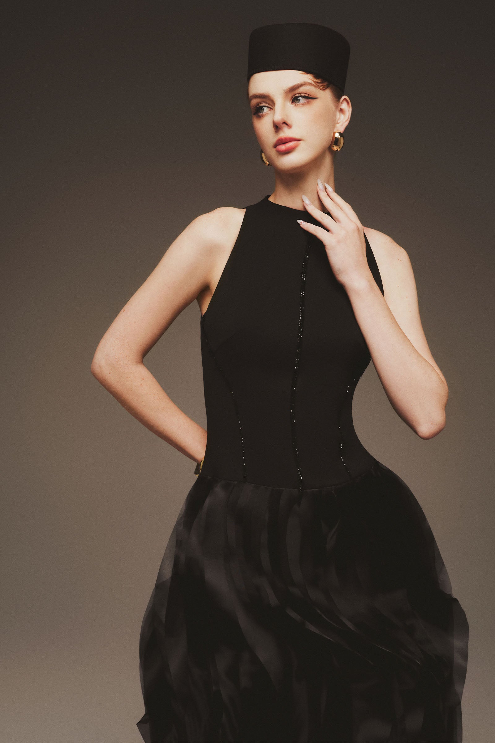 Aziel Draped Maxi Dress