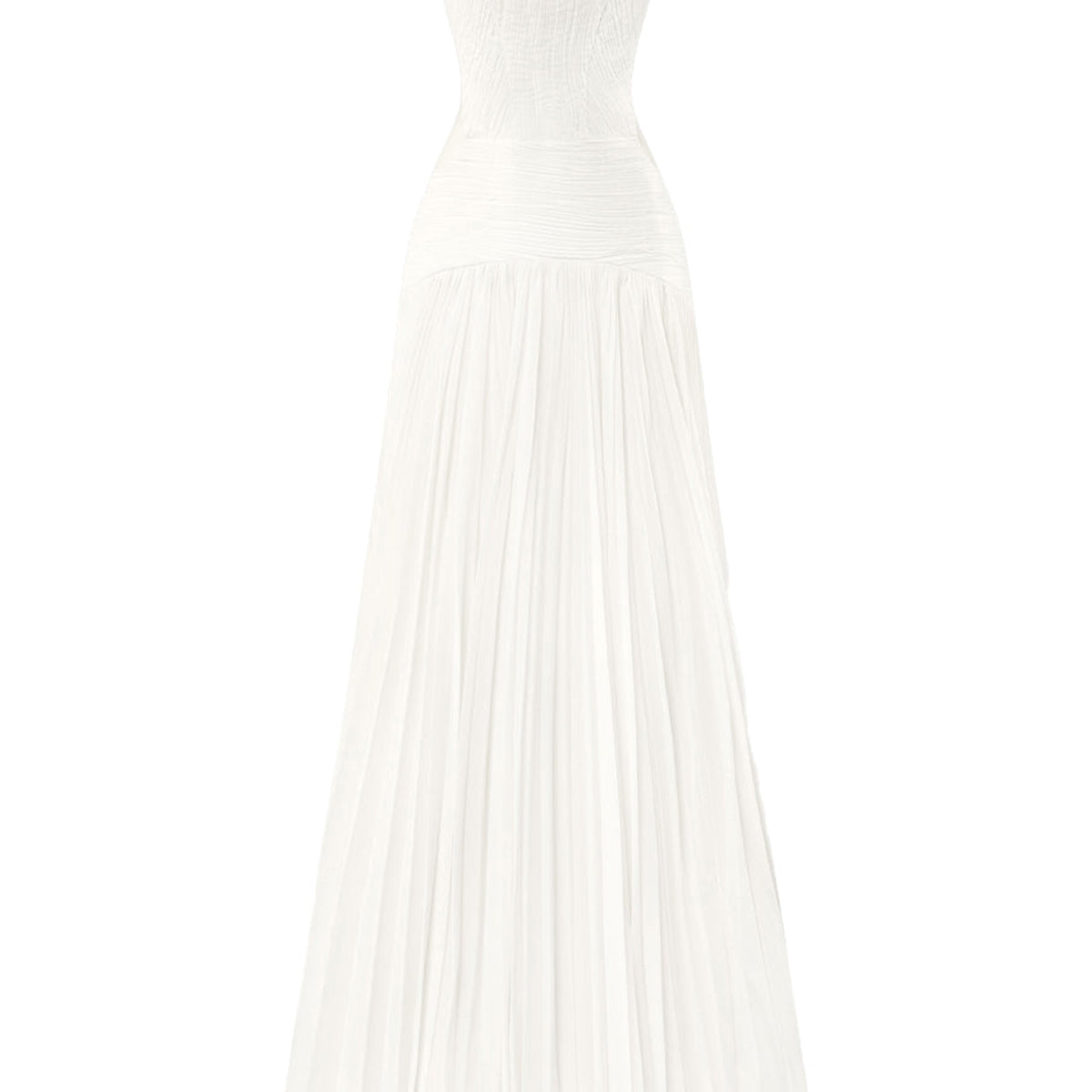 Ocean Bloom Drop Waist Cut-Out Chiffon Floor Length Dress