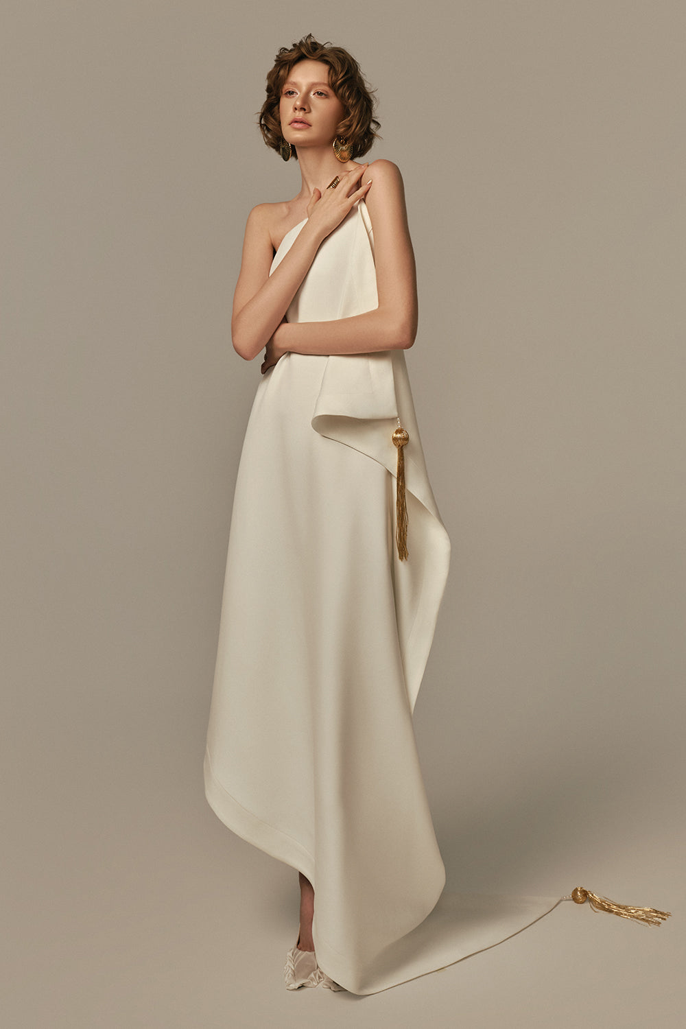 Duvet Asymmetric Maxi Dress
