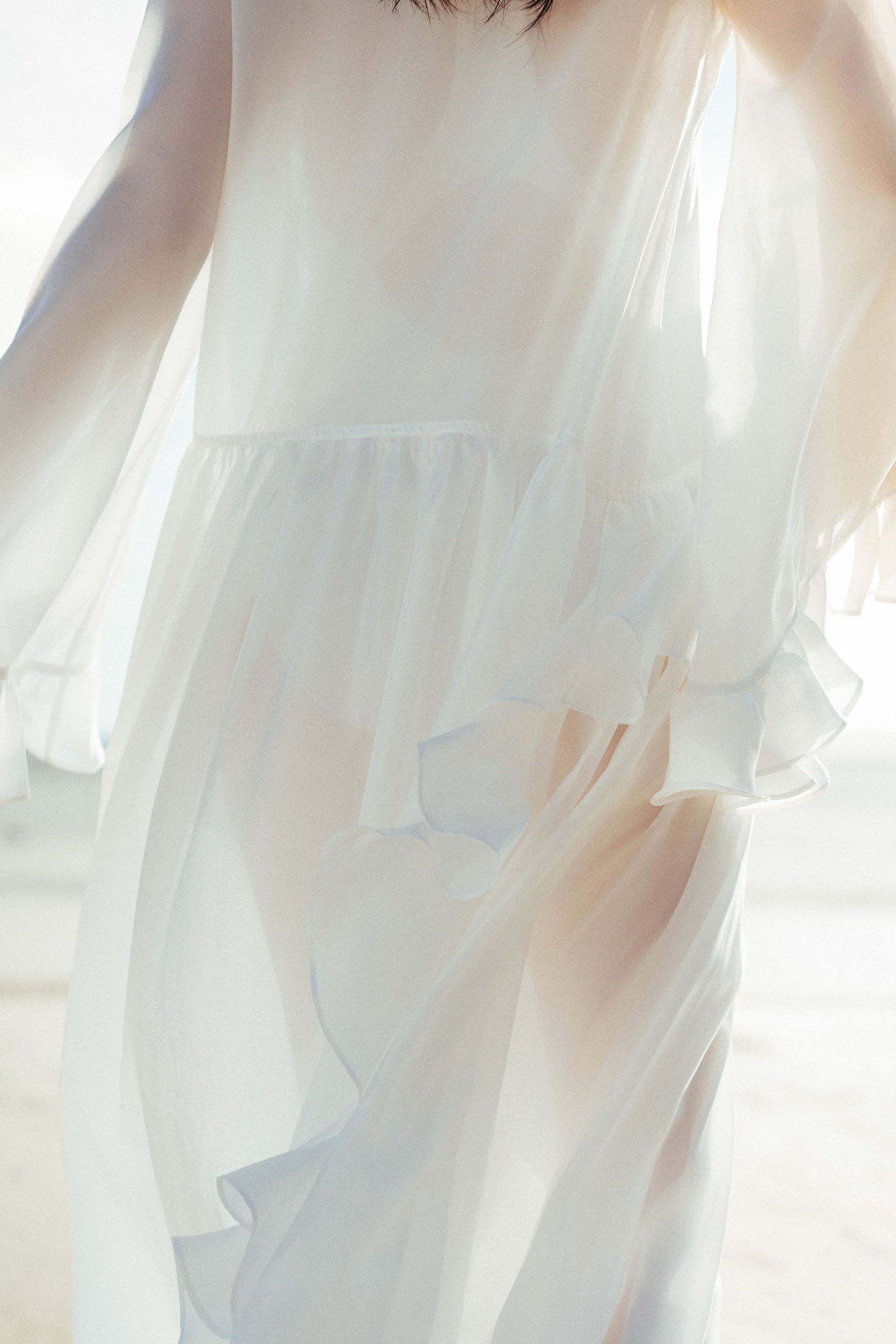Abalone Ruffle Maxi Dress
