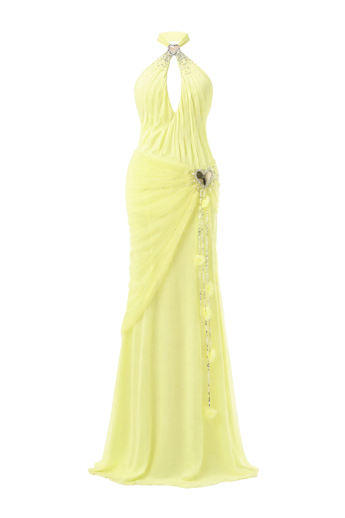 yellow halter formal dress Women's Elys Maxi Vibrant XXS/XS/S/M/L/XL/XXL/3XL/Customize MEAN BLVD product-group-sp2641626