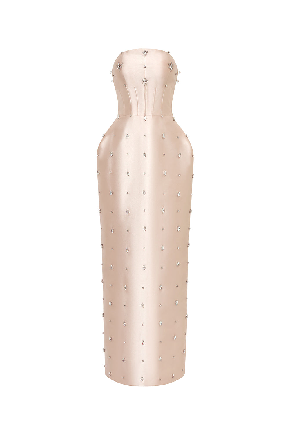 Equinox Pegged Stone Taffeta Ankle Length Dress