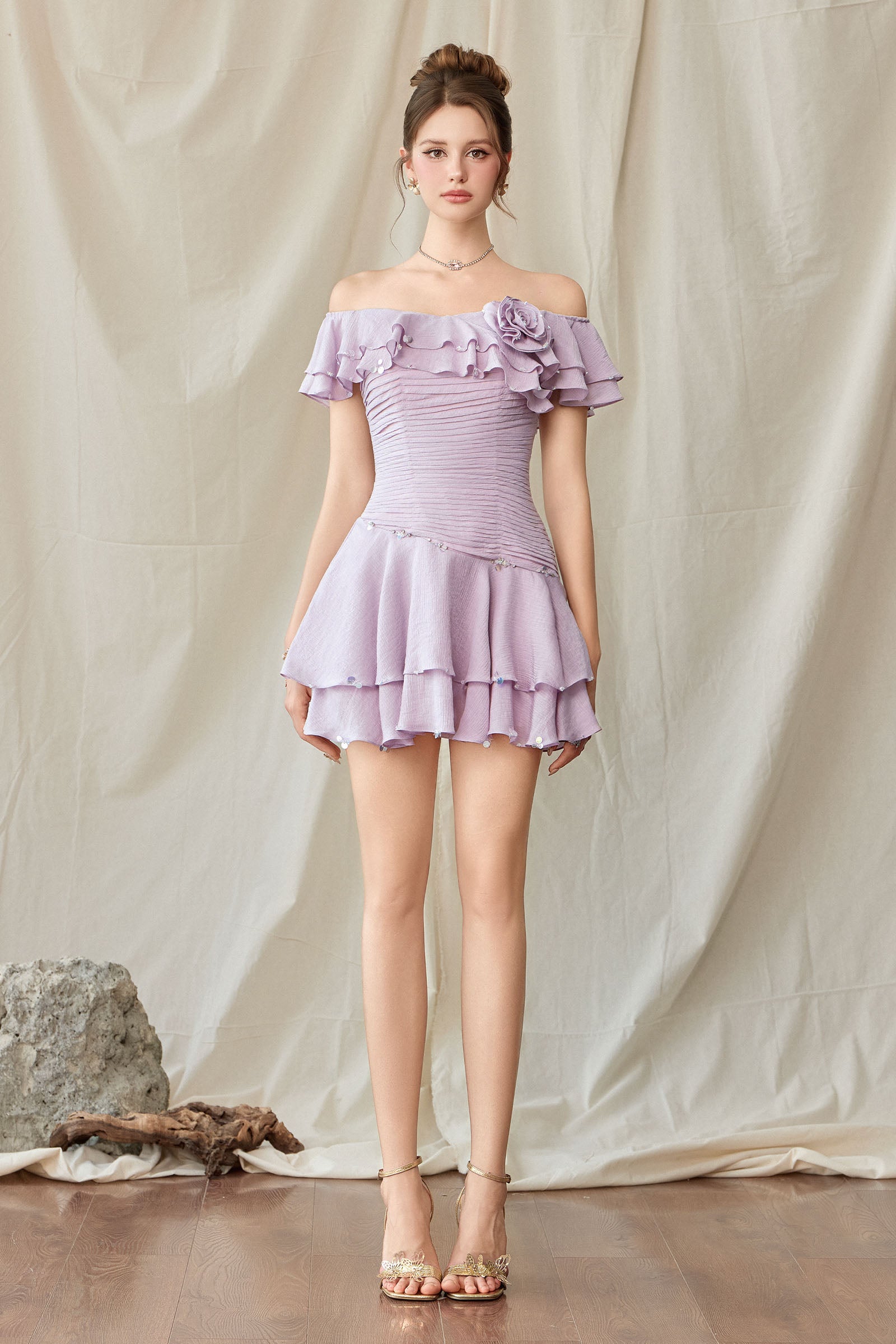 Chérie Ruffle Mini Dress