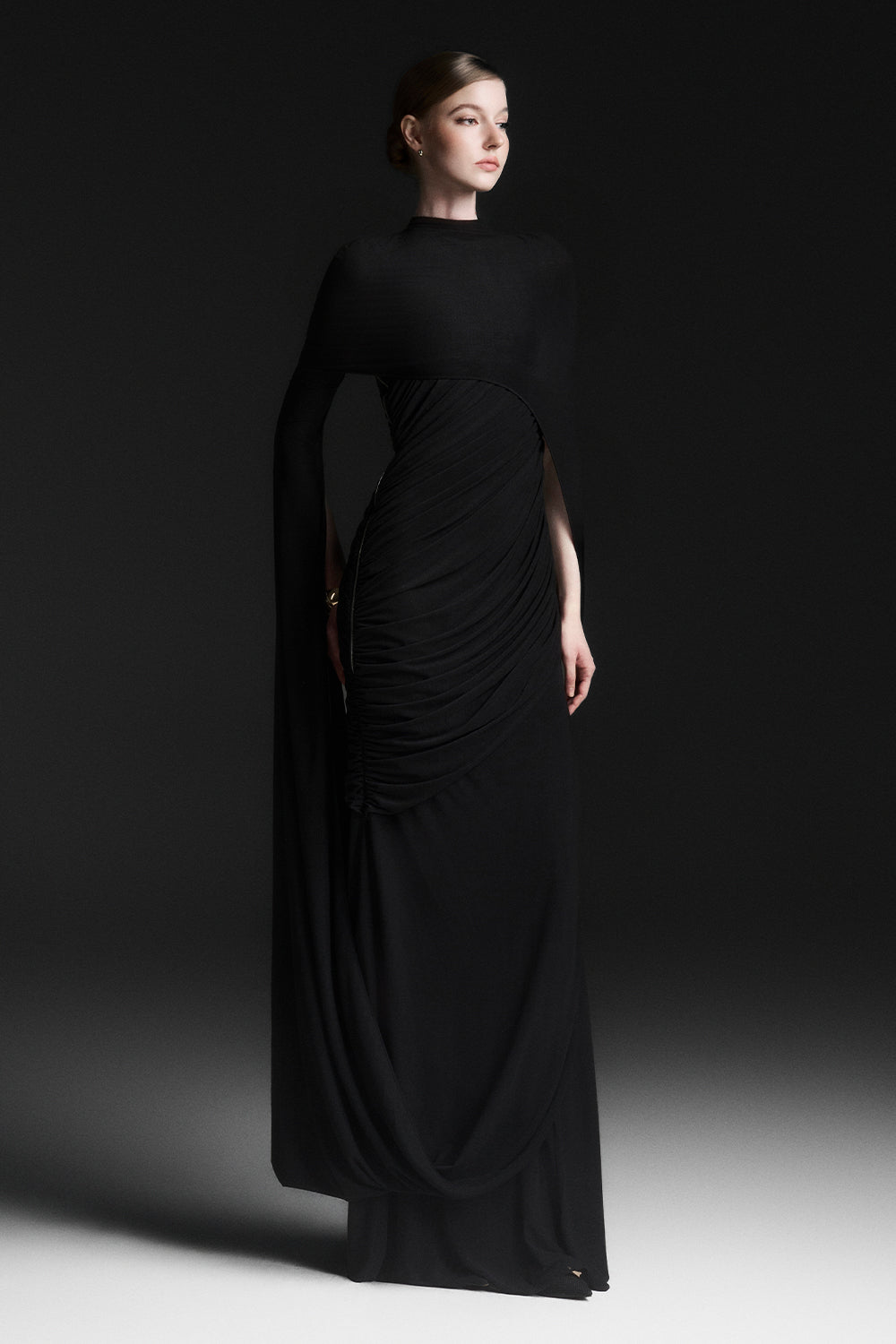 Celiora Cape Sleeve Maxi Dress