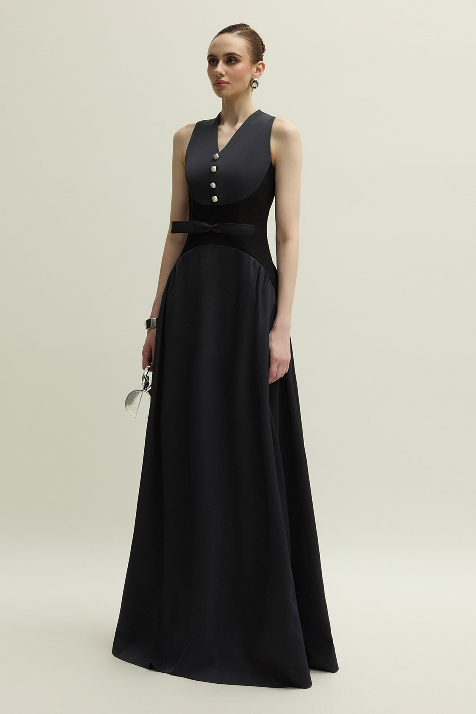 Women's Richmond A-line Ribbon Maxi Dress S/M/L/XL/XXL/Customize Black MEAN BLVD Women's Richmond A-line Ribbon Maxi Dress S/M/L/XL/XXL/Customize Black MEAN BLVD