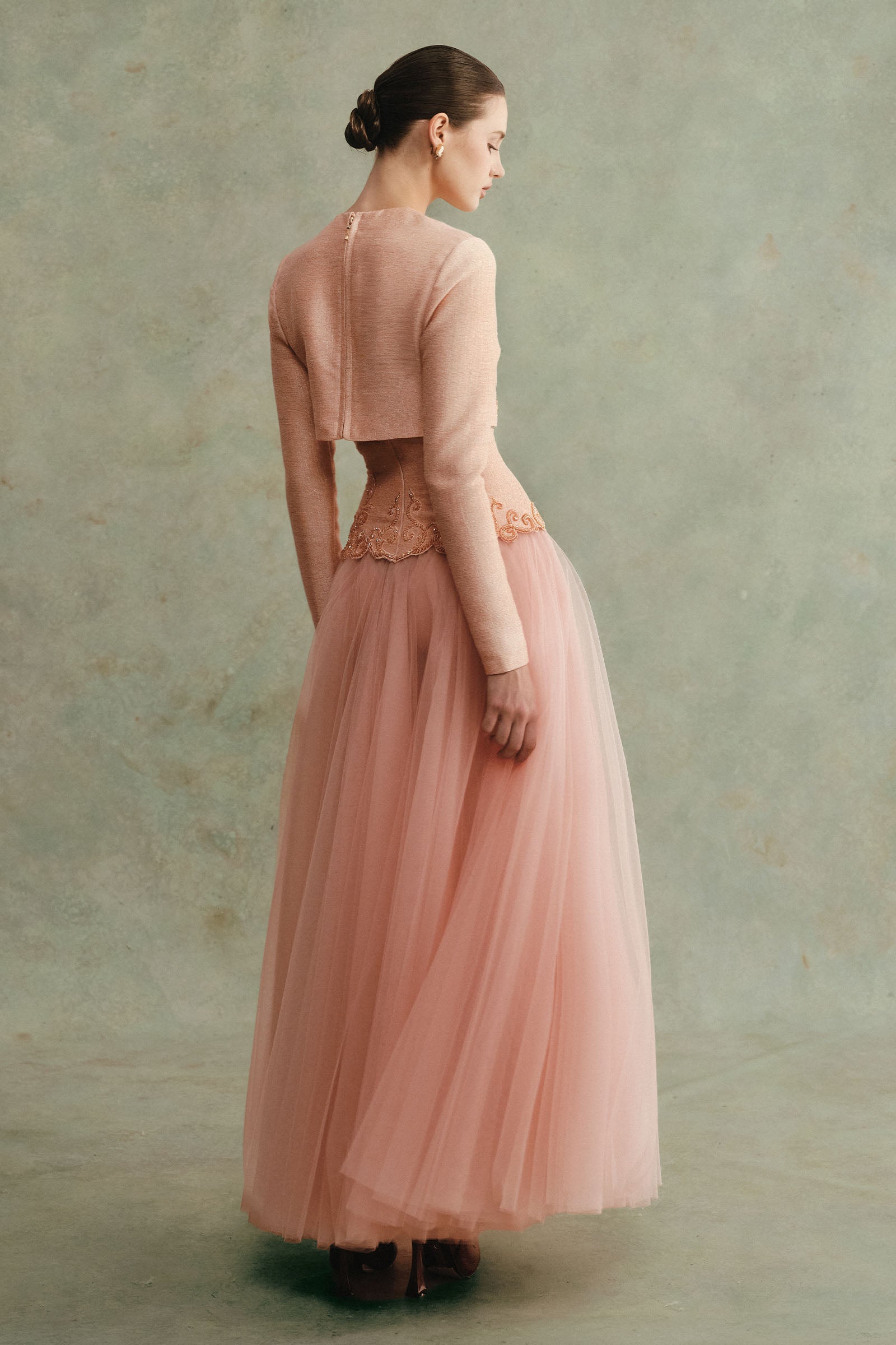 Peony Embroidery Skirt