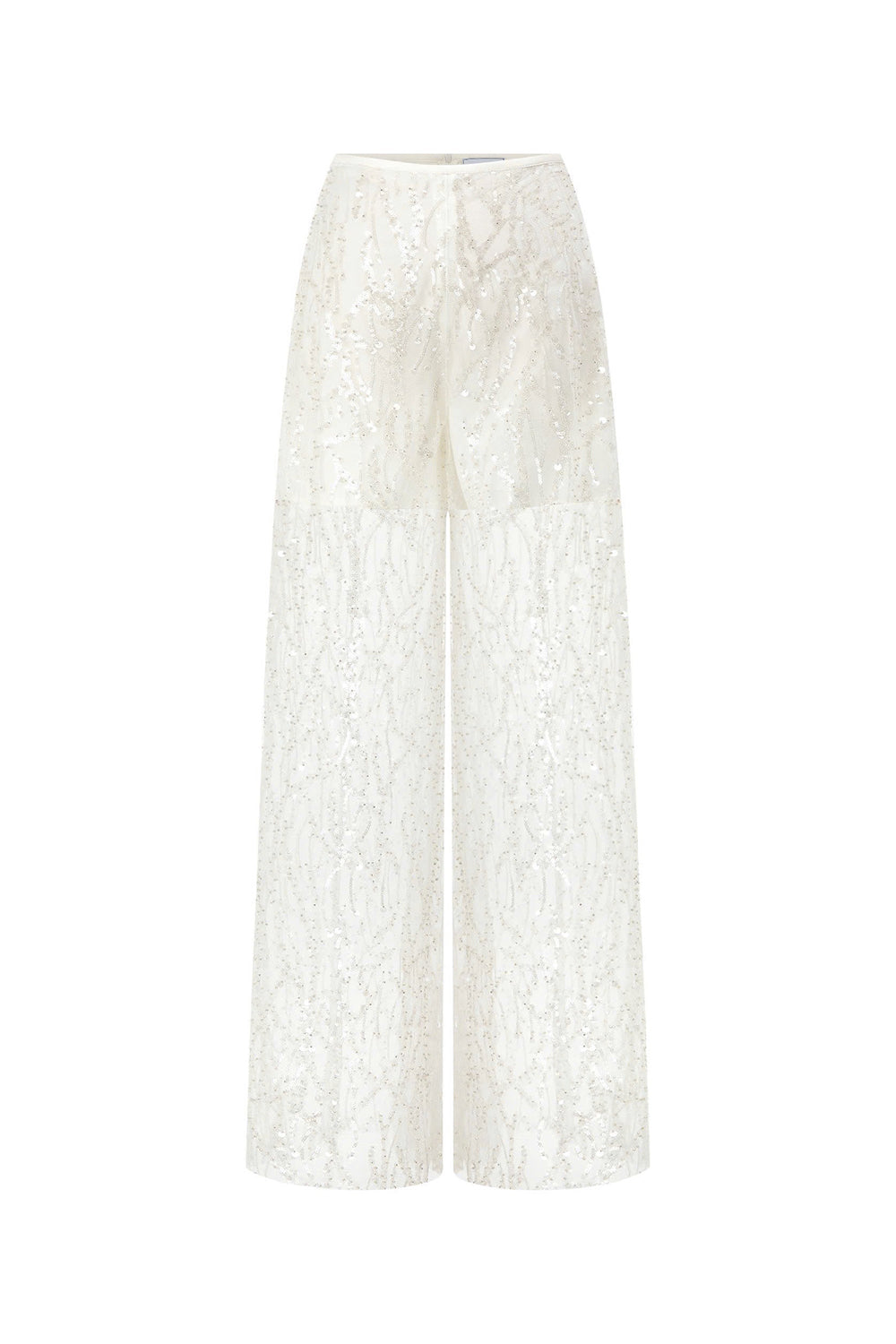Hazel Straight See-Through Tulle Floor Length Pants