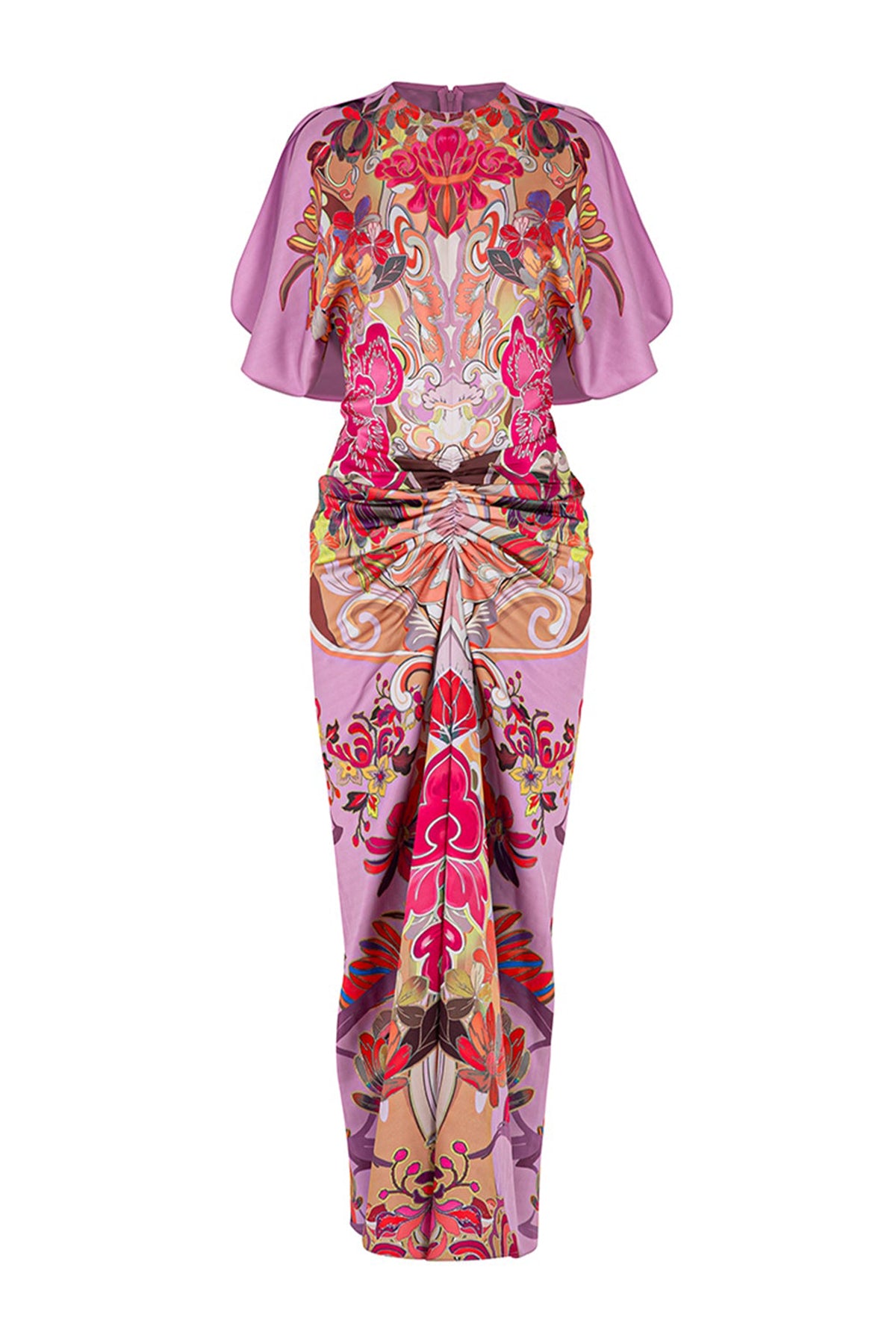 Indochine Ruched Midi Dress