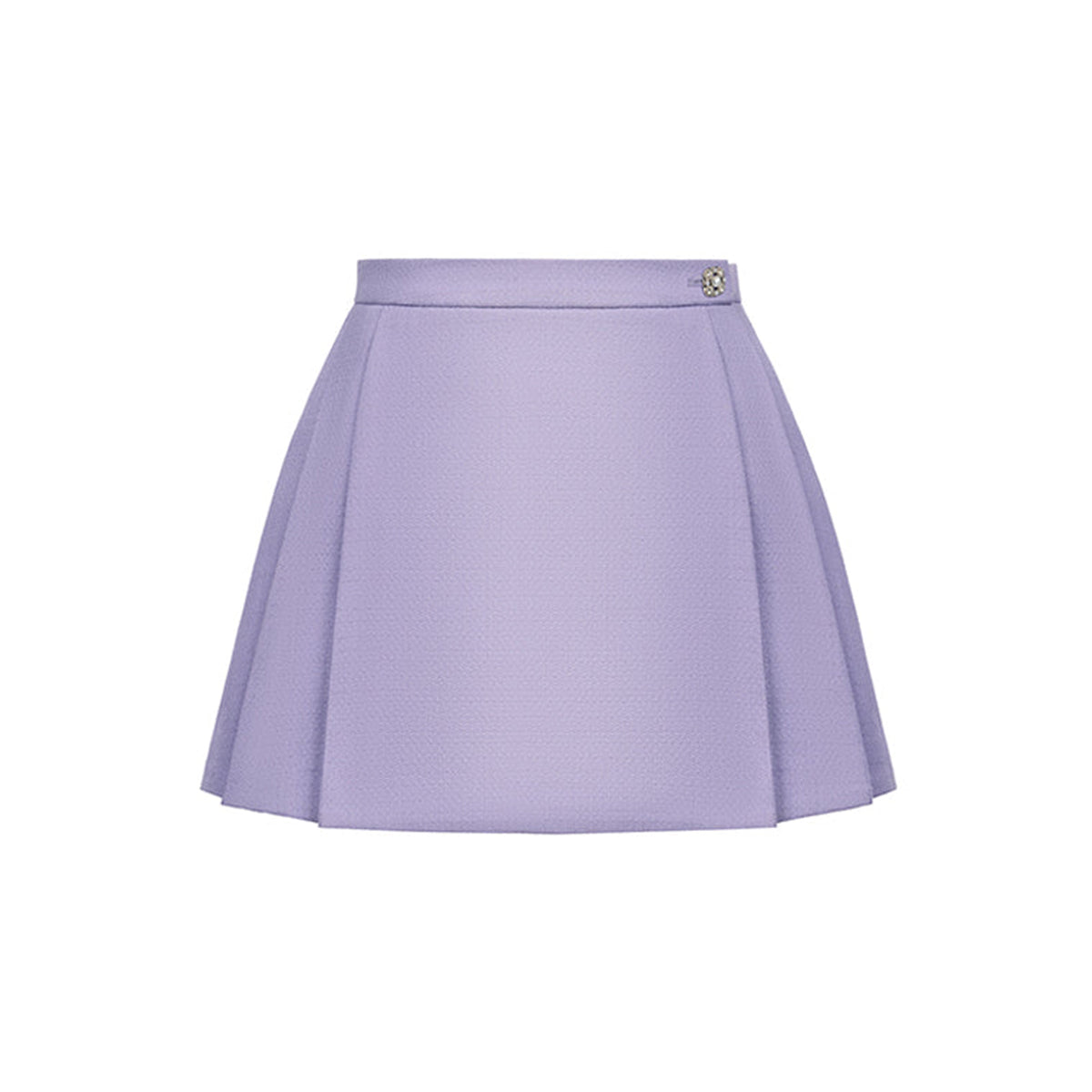 Pandora A-line Pleated Polyester Mini Skirt