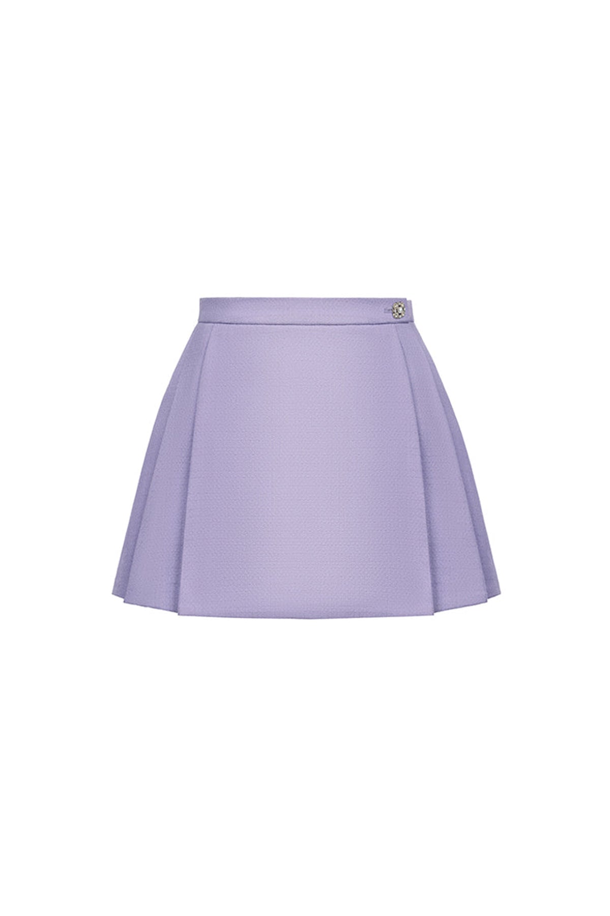 Pandora A-line Pleated Polyester Mini Skirt