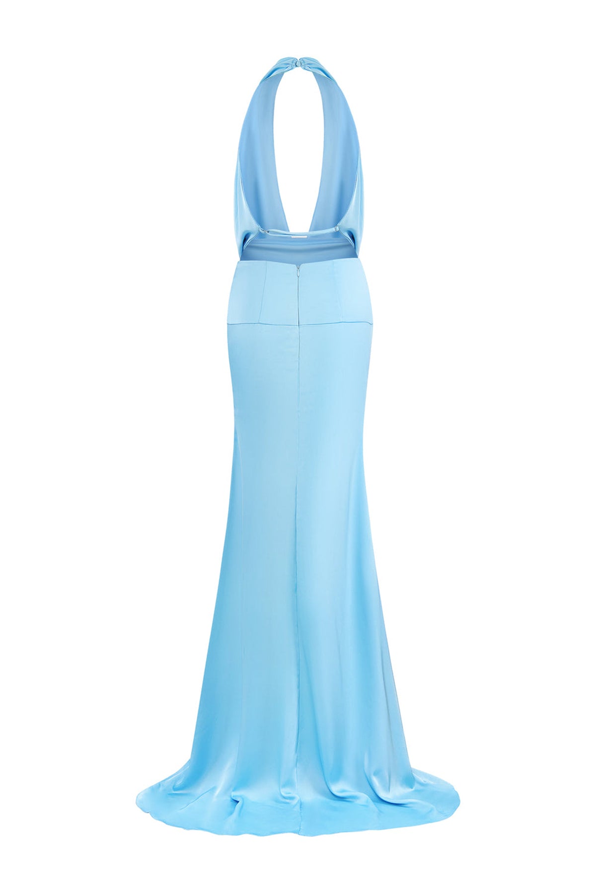 Solène Mermaid Cowl Neck Silk Blend Floor Length Dress