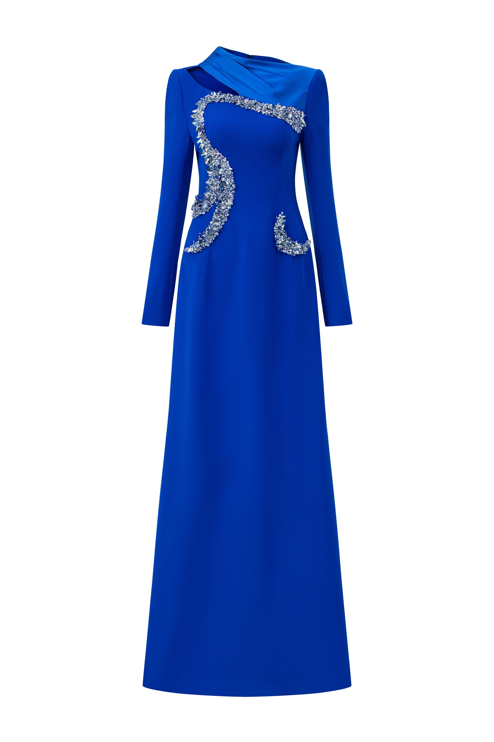 Nova Asymmetric Neck Maxi Dress