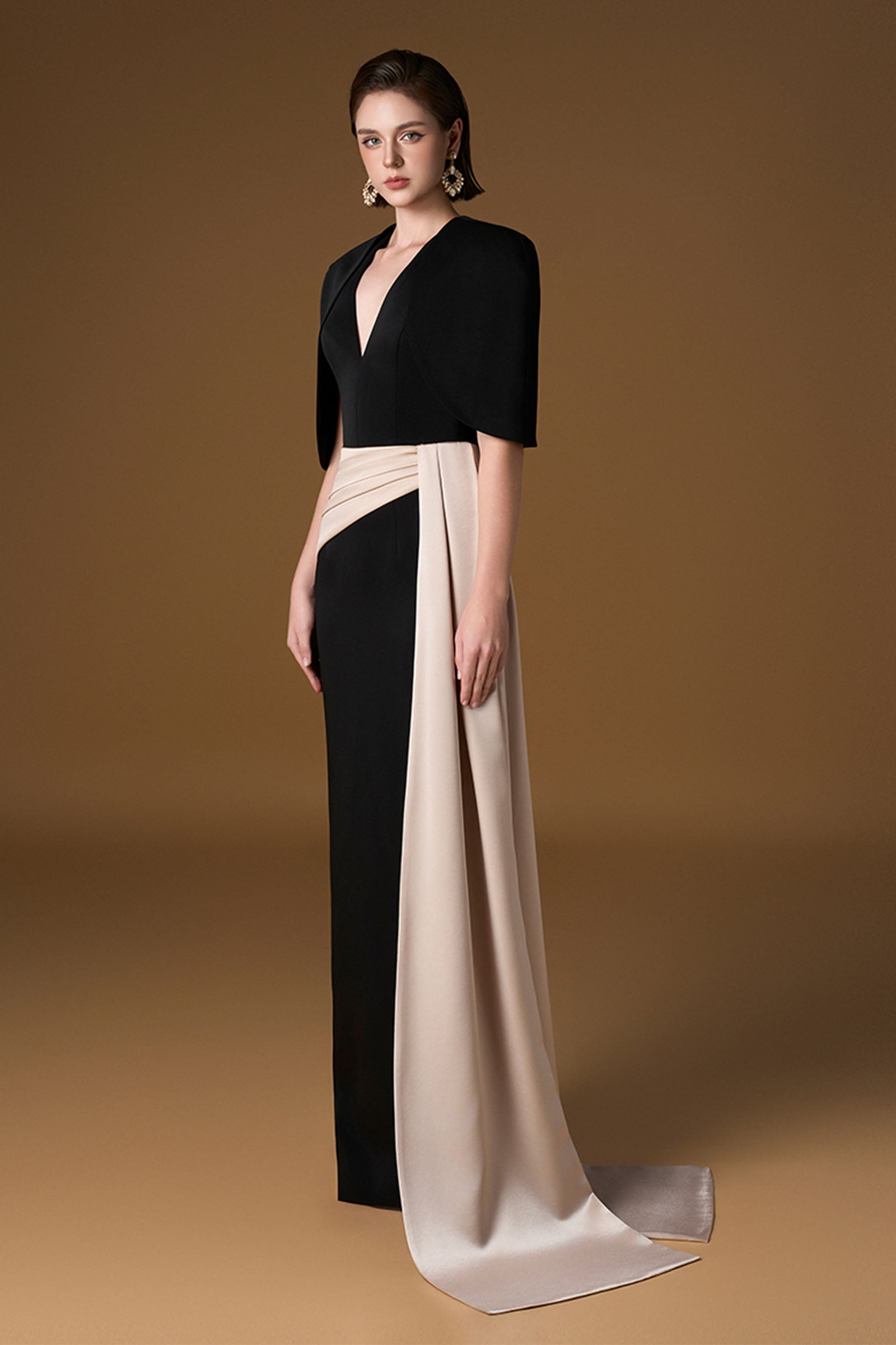 Zirel Draped Maxi Dress
