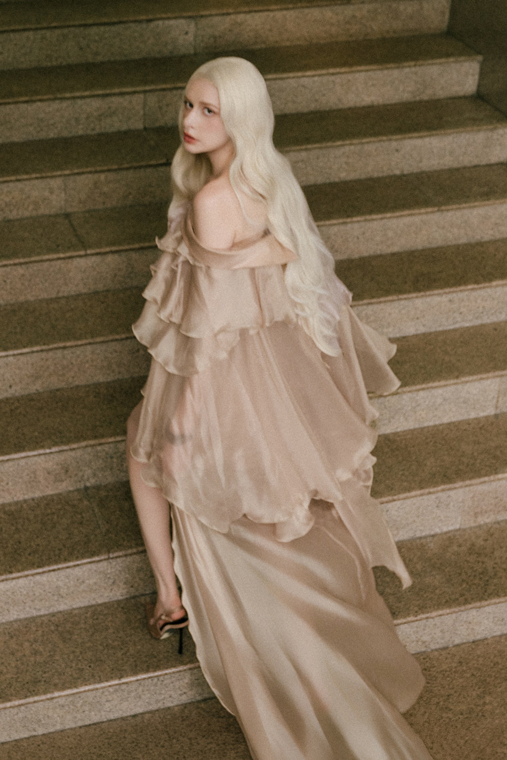 Cynthia Ruffle Maxi Dress