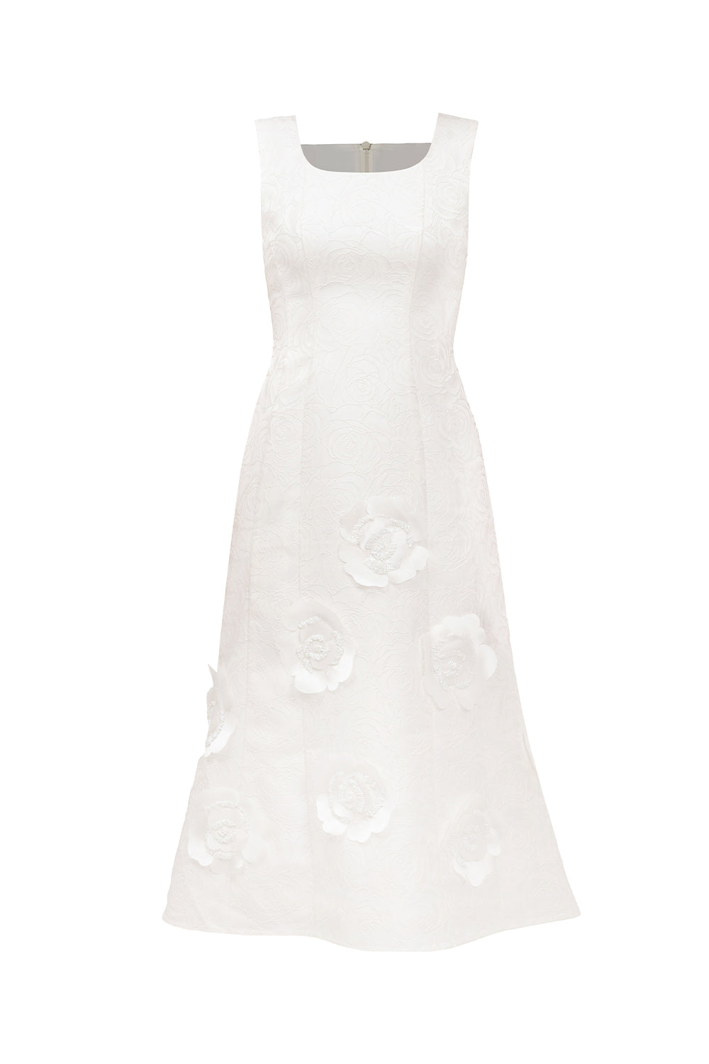 Rosalie A-line Long Sleeved Jacquard Calf Length Set