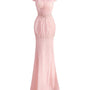Rhodes Mermaid Cap Sleeved Silk Organza Floor Length Dress - MEAN BLVD