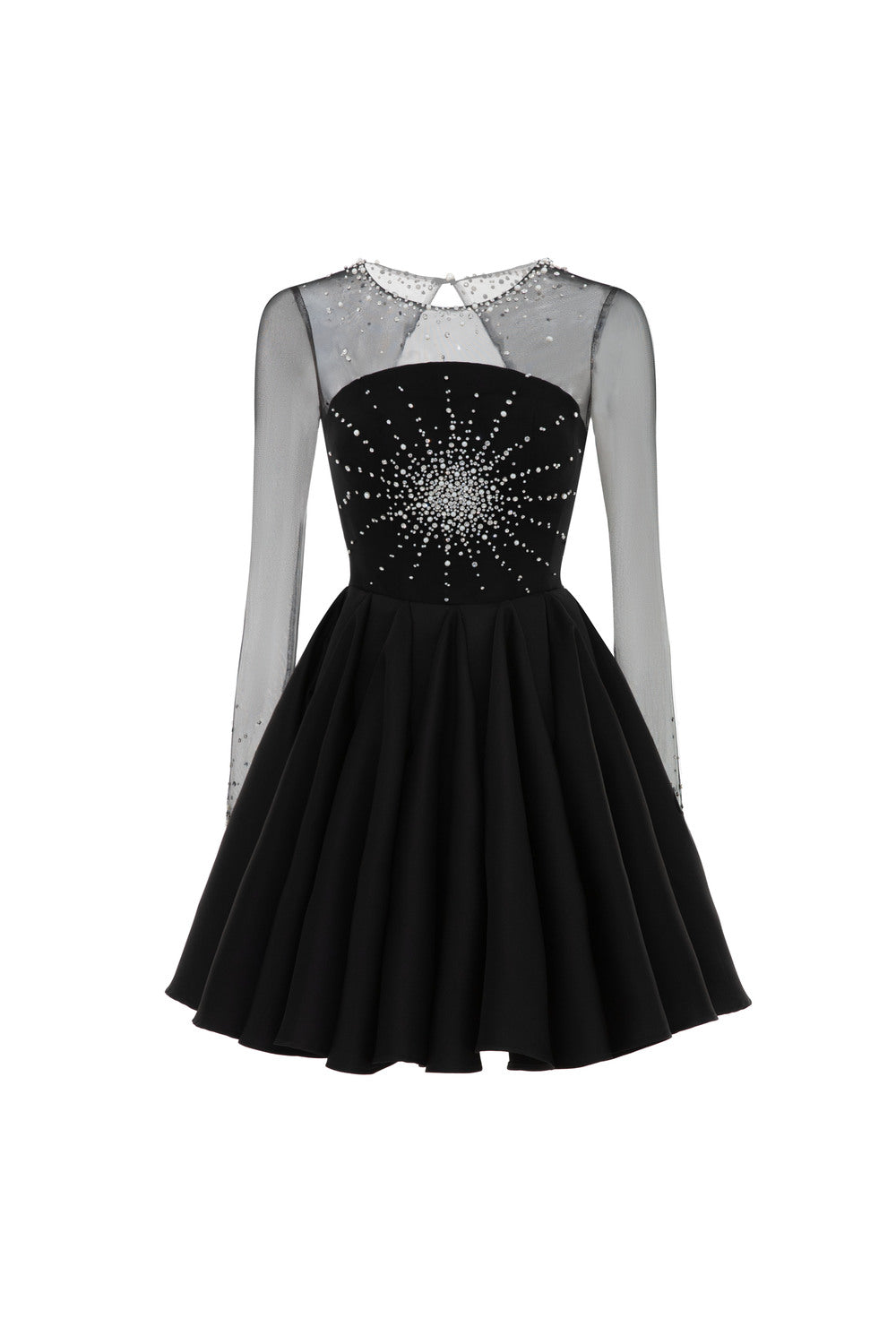 Regal Rhinestone Mini Dress